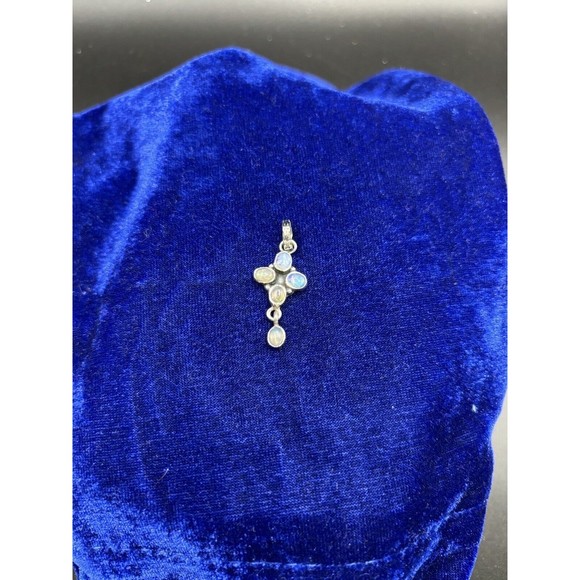 Small 1.25” Sterling Silver Ethiopian Opal Pendant - Great Gift for Child - Picture 3 of 9